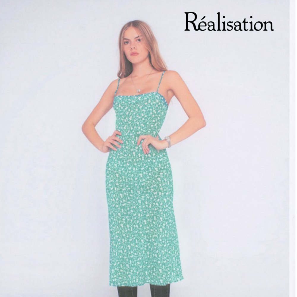Réalisation Par Amélia Silk Knee Length dress in Poison Ivy Size M